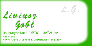 liviusz gobl business card